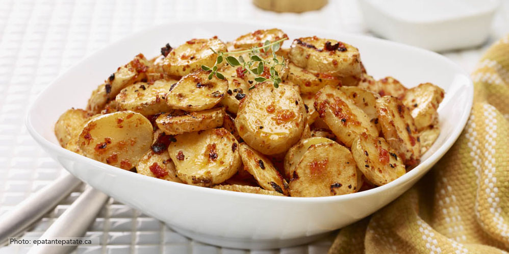 Pommes de terre au pesto de tomates